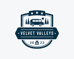 Outdoor Travel Van Shield logo design