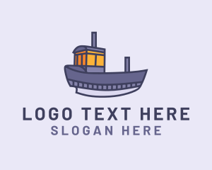 Steamboat Transport Vessel Logo