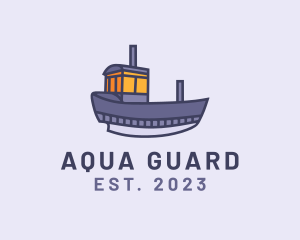 Steamboat Transport Vessel logo design