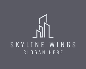 Real Estate Skyline Buildings logo design