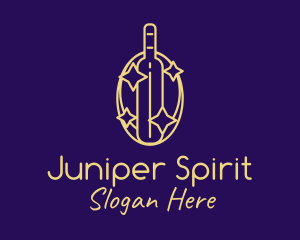 Sparkling Liquor Bottle logo design