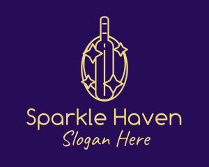 Sparkling Liquor Bottle logo design