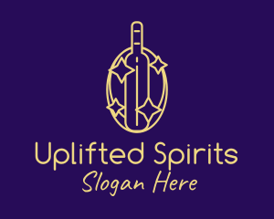 Sparkling Liquor Bottle logo design