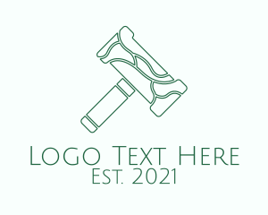 Green Hammer Outline  logo