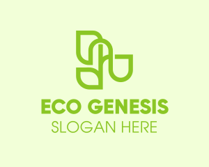 Organic Eco Plant logo design