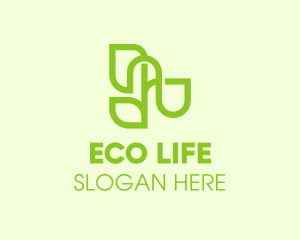 Organic Eco Plant logo design