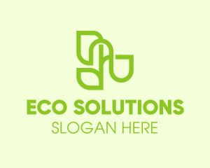 Organic Eco Plant logo design