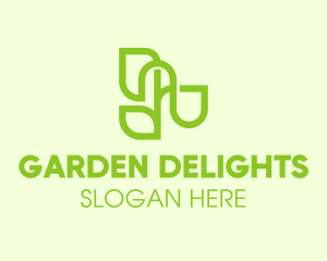 Organic Eco Plant logo design