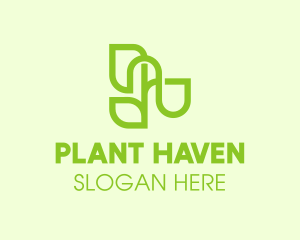 Organic Eco Plant logo design