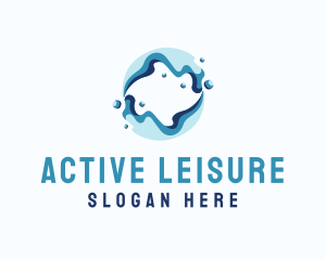 Abstract Water Wave logo design