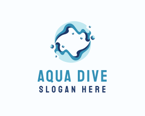 Abstract Water Wave logo design