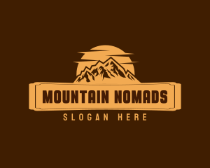 Mountain Landscape Camp logo design