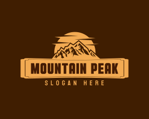 Mountain Landscape Camp logo design