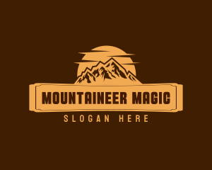 Mountain Landscape Camp logo design