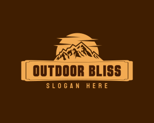 Mountain Landscape Camp logo design