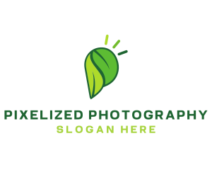 Green Leaves Letter P logo design