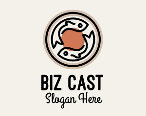 Zen Fish Badge Logo