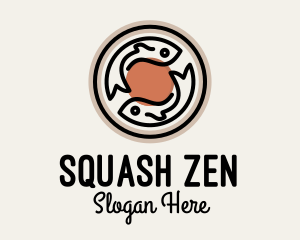 Zen Fish Badge logo design