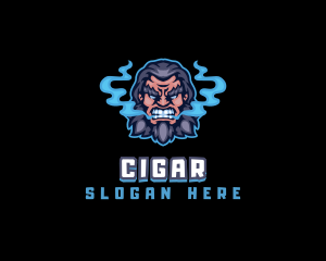 Caveman Smoke Vape Gaming logo design