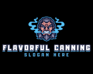 Caveman Smoke Vape Gaming logo design