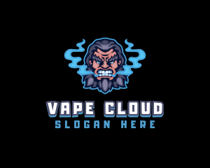 Caveman Smoke Vape Gaming logo design