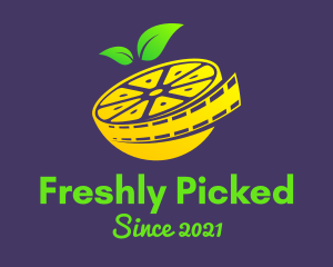 Lemon Film Reel  logo design