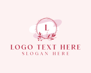 Floral Beauty Salon Cosmetics Logo