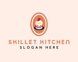 Strawberry Shortcake Dessert logo design