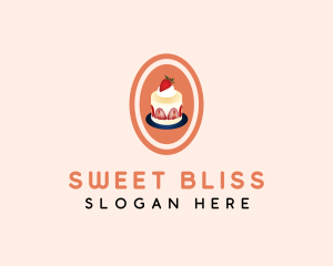 Strawberry Shortcake Dessert logo design