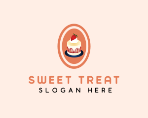 Strawberry Shortcake Dessert logo design