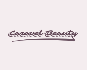 Retro Beauty Cursive Swoosh logo design