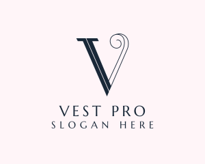 Stylish Professional Brand Letter V logo design