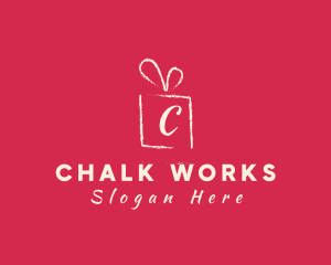 Chalk Gift Holiday Present logo