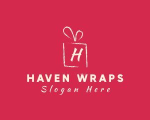 Chalk Gift Holiday Present logo