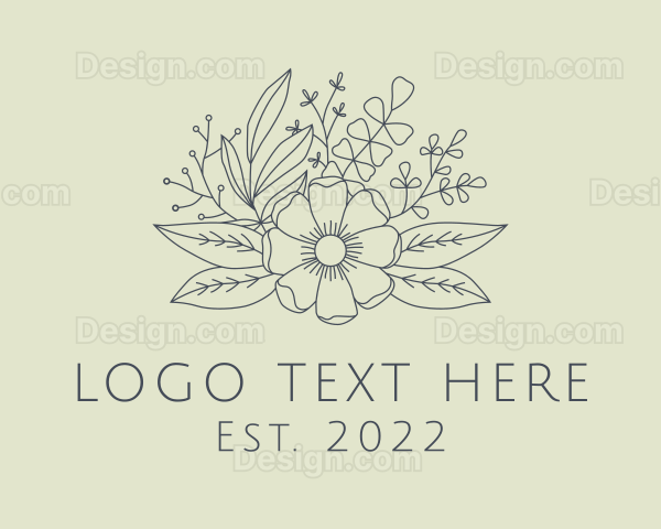 Flower Arrangement Garden Logo