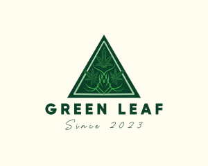 Herbal Marijuana Badge logo design