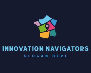 Colorful France Navigation logo design