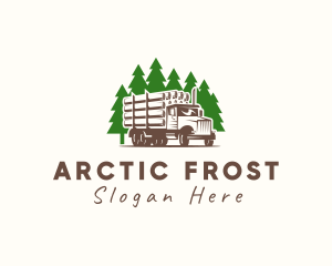 Forest Logging Truck logo design