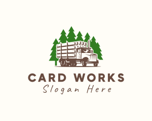 Forest Logging Truck logo design