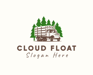 Forest Logging Truck logo design