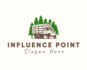 Forest Logging Truck logo design