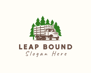 Forest Logging Truck logo design