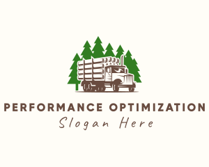 Forest Logging Truck logo design