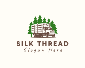 Forest Logging Truck logo design