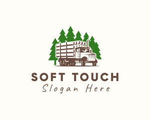 Forest Logging Truck logo design