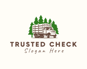 Forest Logging Truck logo design