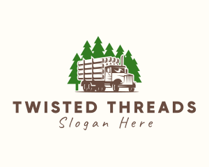 Forest Logging Truck logo design