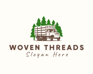 Forest Logging Truck logo design