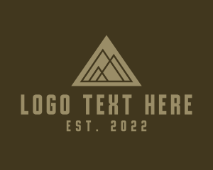 Minimalist Mountain Landform logo