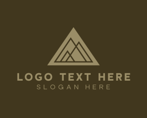 Minimalist Mountain Landform logo